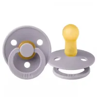 Соска круглая Bibs Colour 20018303C Унисекс/ 0 месяцев - 6 месяцев/ Латекс/ Gray