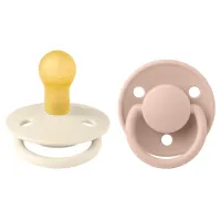 Suzetă cu tetina rotundă Bibs De lux 180215 Pentru fetițe/ 0 luni - 6 luni/ Latex/ Pink
