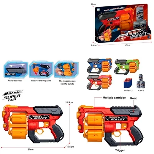 Игрушечный пистолет ChiToys МЕ10.149 3+/ Стрел/ Красный photo 2
