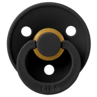 Соска круглая Bibs Colour 300210C  Унисекс / 18 месяцев - 36 месяцев / Латекс / Черный