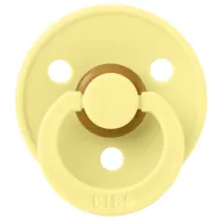 Suzetă cu tetina rotundă Bibs Colour 100264C Unisex/ 0 luni - 6 luni/ Latex/ Yelow