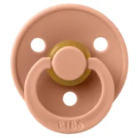 Соска круглая Bibs Colour 100246C Унисекс/ 0 месяцев - 6 месяцев/ Латекс/ Персиковый