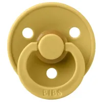 Соска круглая Bibs Colour 100254C Унисекс/ 0 месяцев - 6 месяцев/ Латекс/ Горчичный