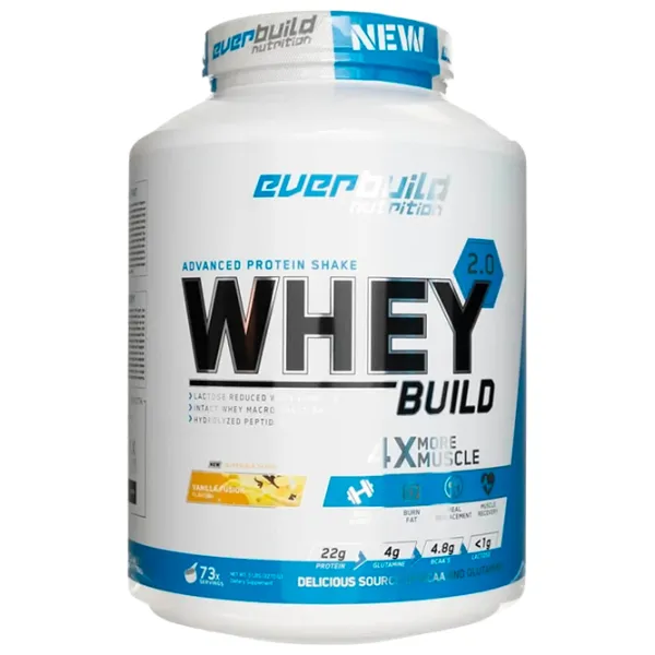 Протеин EverBuild Whey Build 2.0 2270 г (852822007619) порошок/ Ваниль photo 1 Протеин EverBuild Whey Build 2.0 2270 г (852822007619) порошок/ Ваниль photo 1