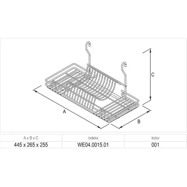 Сушилка для посуды Rejs Hanging basket Металл/ Black photo 2