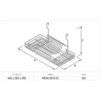 Uscătoare pentru veselă Rejs Hanging basket Metal/ Black photo 2