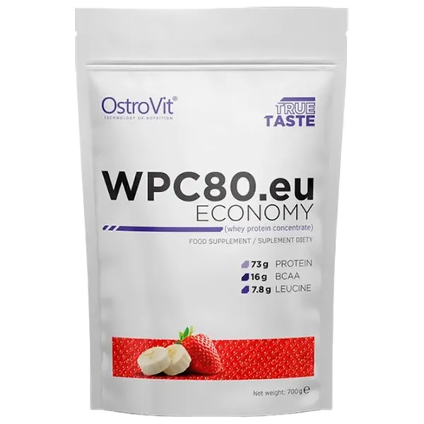 Proteină OstroVit Economy WPC80.eu 700 g (5902232612134) praf/ Banană, căpșuni photo 1 Proteină OstroVit Economy WPC80.eu 700 g (5902232612134) praf/ Banană, căpșuni photo 1