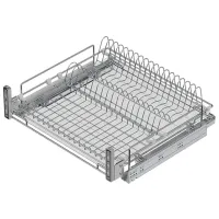 Uscătoare pentru veselă Starax Undermount Rail Metal/ Gray