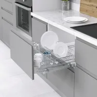 Uscătoare pentru veselă Starax Undermount Rail Metal/ Gray photo 2