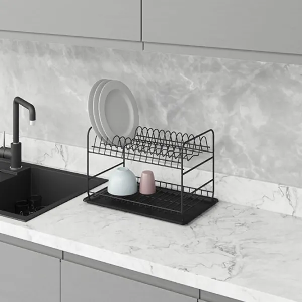 Сушилка для посуды Starax drying shelf Металл/ Black photo 2