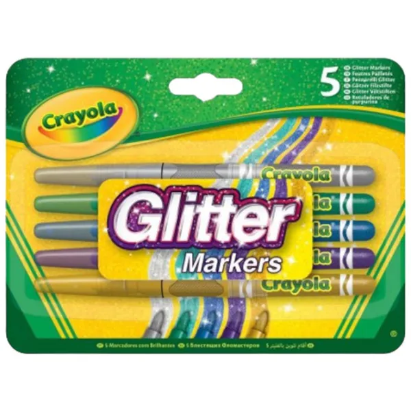 Carioci Crayola Set of glitter markers Cantitatea în set - 5 buc. photo 1