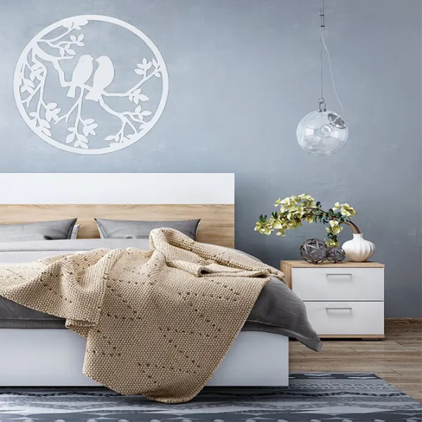 Кровати с тумбочками Ideal Mobila Dante ПВХ/ Дуб Сонома photo 4