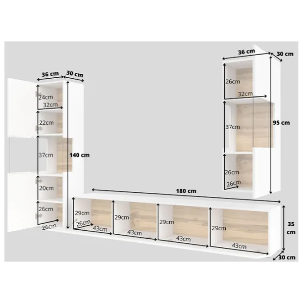 Living Helvetia Ava №10 Modulară/ White photo 5