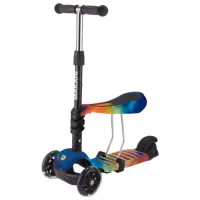 Детский трёхколёсный самокат Makani Ride and Skate (31006010092) 50 кг/ Black