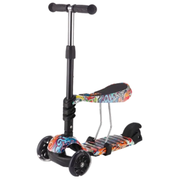 Детский трёхколёсный самокат Makani Ride and Skate (31006010020) 50 кг/ Black photo 1 Детский трёхколёсный самокат Makani Ride and Skate (31006010020) 50 кг/ Black photo 1