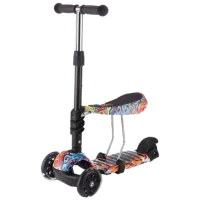 Trotinetă pentru copii cu trei roți Makani Ride and Skate (31006010020) 50 kg/ Black