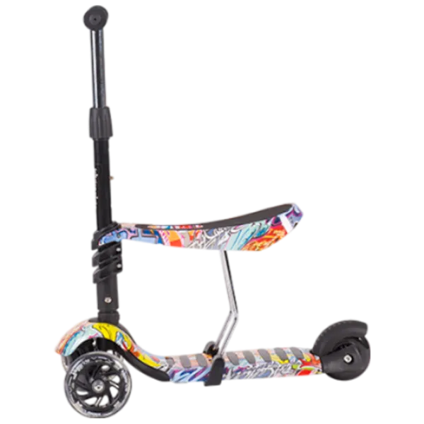 Детский трёхколёсный самокат Makani Ride and Skate (31006010020) 50 кг/ Black photo 2 Детский трёхколёсный самокат Makani Ride and Skate (31006010020) 50 кг/ Black photo 2