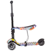 Trotinetă pentru copii cu trei roți Makani Ride and Skate (31006010020) 50 kg/ Black photo 2