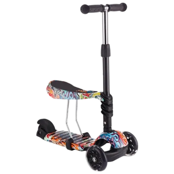 Детский трёхколёсный самокат Makani Ride and Skate (31006010020) 50 кг/ Black photo 3 Детский трёхколёсный самокат Makani Ride and Skate (31006010020) 50 кг/ Black photo 3