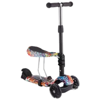 Trotinetă pentru copii cu trei roți Makani Ride and Skate (31006010020) 50 kg/ Black photo 3