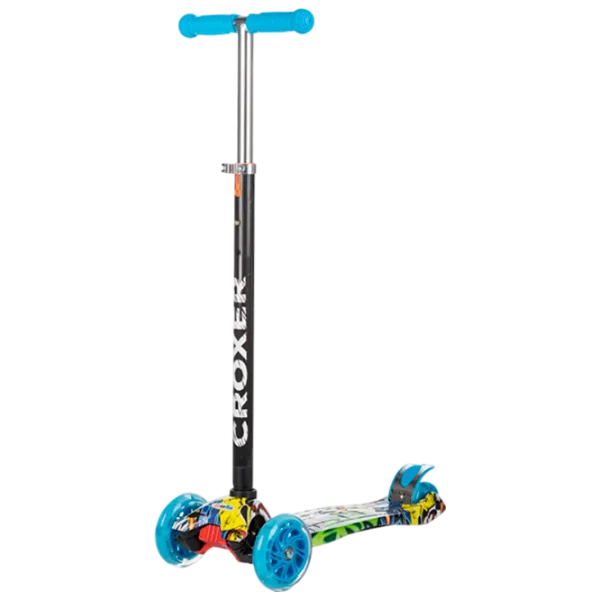 Trotinetă pentru copii cu trei roți Chipolino Croxer (DSCR01701BL) 50 kg/ Blue photo 1