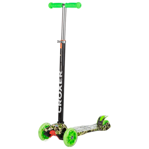 Trotinetă pentru copii cu trei roți Chipolino Croxer (DSCR01703GR) 50 kg/ Green photo 1