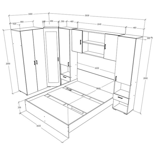 Dormitor Haaus Madrid LPAL/ Wenge photo 14
