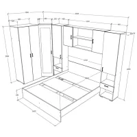 Dormitor Haaus Madrid LPAL/ Wenge photo 14