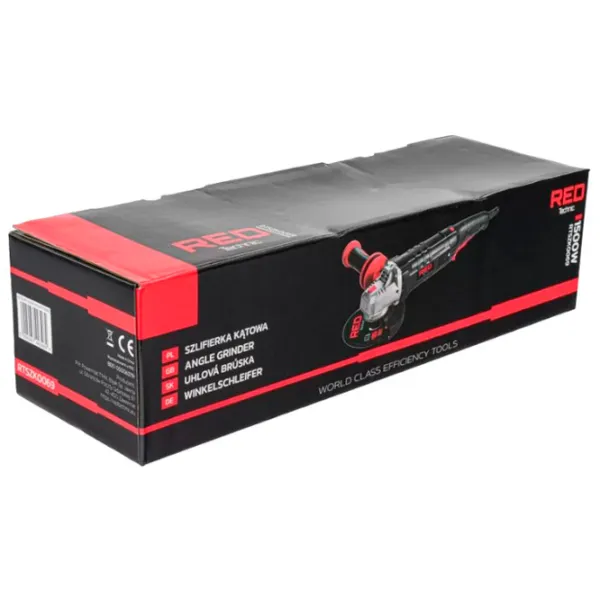 Шлифовальная машина Red Technic RTSZK0069 Угловая/ 1500 Вт/ Black photo 8