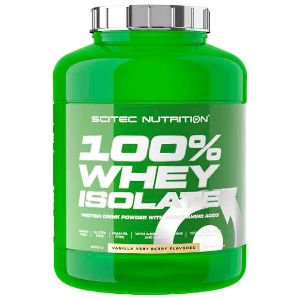Протеин Scitec Nutrition 100% Whey Isolate 2000 г (5999100023062) порошок/ Ягоды, ваниль photo 1