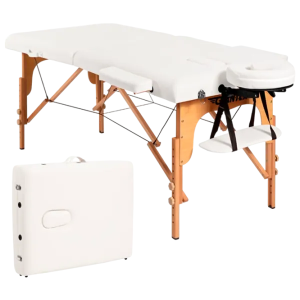 Masă de masaj Costway HB87017WH White photo 3 Masă de masaj Costway HB87017WH White photo 3