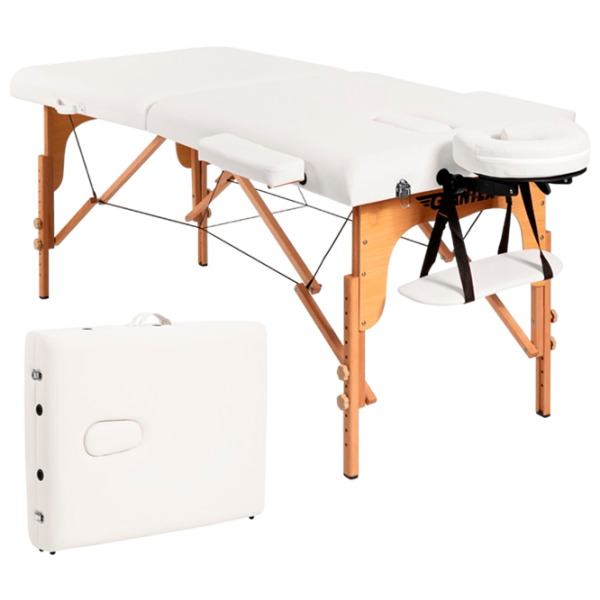 Masă de masaj Costway HB87017WH White photo 3 Masă de masaj Costway HB87017WH White photo 3