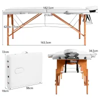 Массажный стол Costway HB87017WH Белый photo 4
