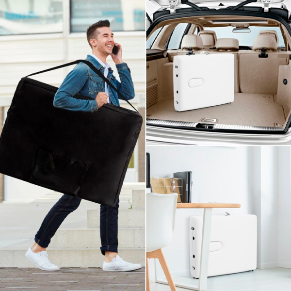 Masă de masaj Costway HB87017WH White photo 7 Masă de masaj Costway HB87017WH White photo 7