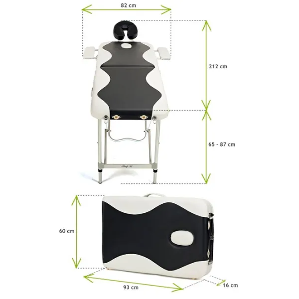 Masă de masaj Bodyfit 1034 Black photo 7