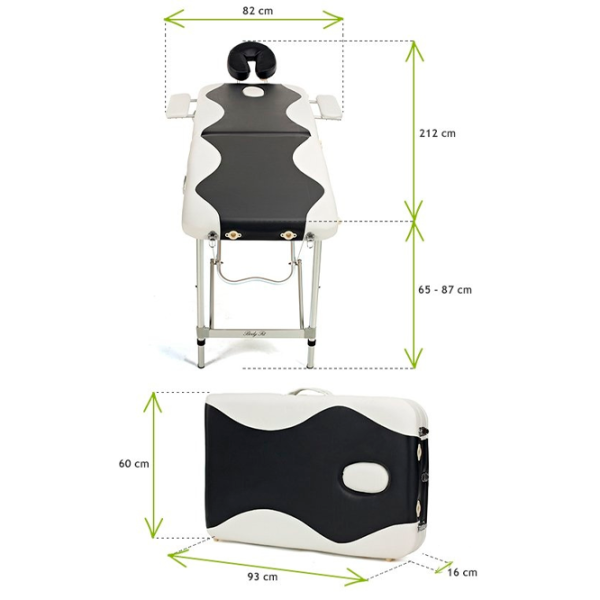 Masă de masaj Bodyfit 1034 Black photo 7