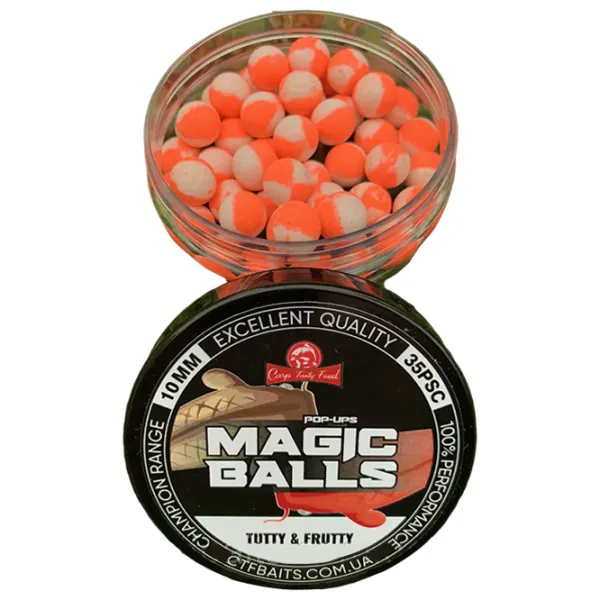 Бойлы Carp Tasty Food Magic Balls Pop-Ups Tutti Frutti/ 10 мм photo 1 Бойлы Carp Tasty Food Magic Balls Pop-Ups Tutti Frutti/ 10 мм photo 1