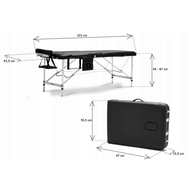 Masă de masaj Bodyfit 4086 Black photo 5 Masă de masaj Bodyfit 4086 Black photo 5