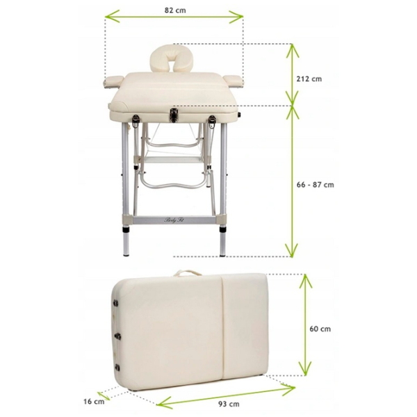Masă de masaj Bodyfit 599 White photo 6 Masă de masaj Bodyfit 599 White photo 6