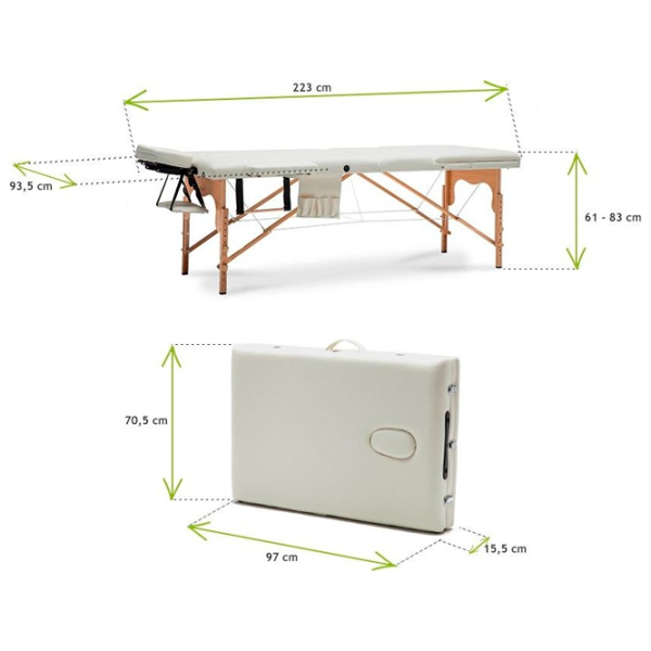 Masă de masaj Bodyfit 580 White photo 6