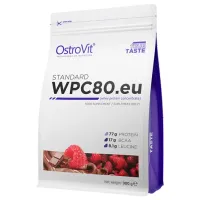 Proteină OstroVit STANDARD WPC80.eu 900 g (5903246222746) praf/ Ciocolată cu zmeură
