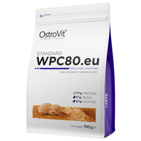 Протеин OstroVit STANDARD WPC80.eu 900 г (5902232612462) порошок/ Арахисовое масло photo 1