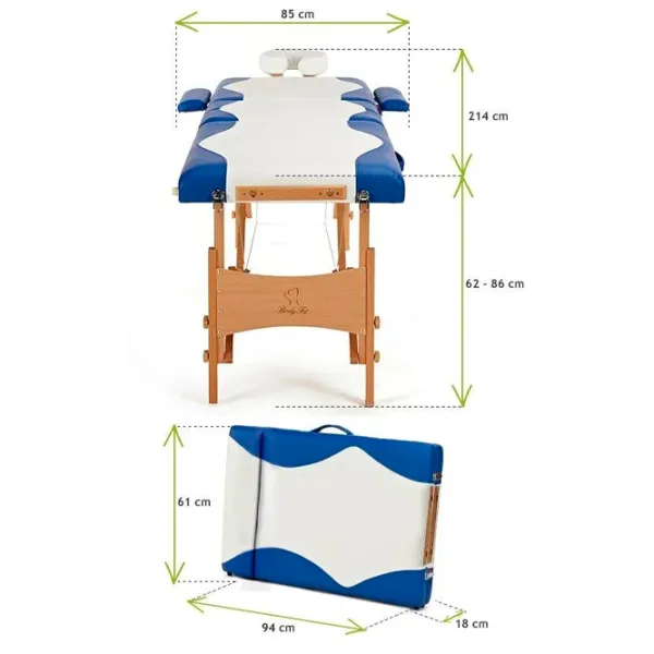 Masă de masaj Bodyfit 1043 Blue photo 4