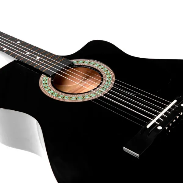 Chitară acustică Acustica E-38C 4/ 4, Dreadnought, Black photo 4