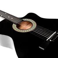 Chitară acustică Acustica E-38C 4/ 4, Dreadnought, Black photo 4