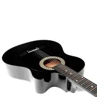 Chitară acustică Acustica E-38C 4/ 4, Dreadnought, Black photo 5