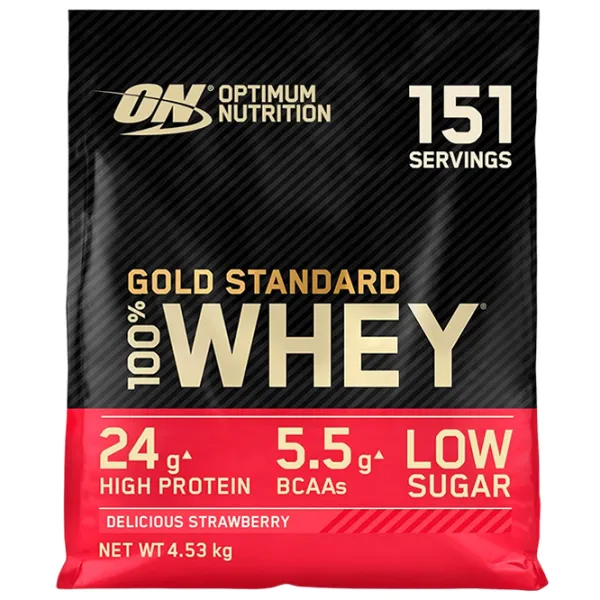 Proteină Optimum Nutrition GOLD STANDARD 100% WHEY 4540 g (748927028737) praf/ Сăpșuni photo 1 Proteină Optimum Nutrition GOLD STANDARD 100% WHEY 4540 g (748927028737) praf/ Сăpșuni photo 1