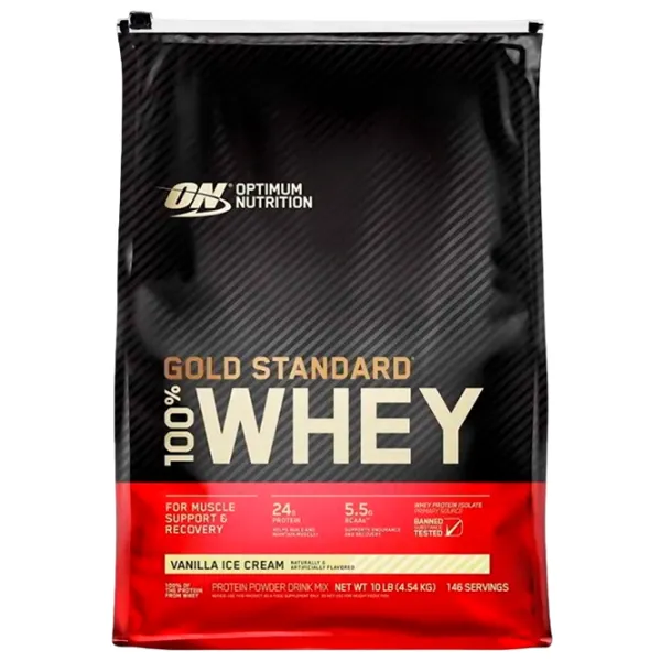 Proteină Optimum Nutrition GOLD STANDARD 100% WHEY 4540 g (7489270280744) praf/ Vanilie photo 1 Proteină Optimum Nutrition GOLD STANDARD 100% WHEY 4540 g (7489270280744) praf/ Vanilie photo 1