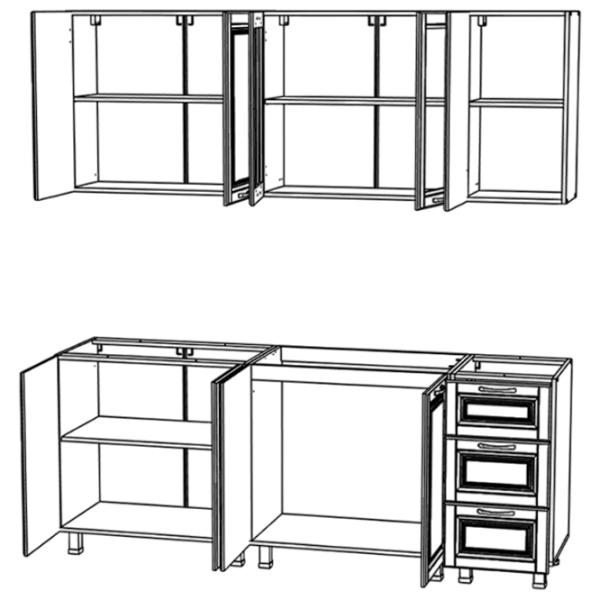 Bucătărie ML-Mobila Provence MDF/ Graphite photo 2 Bucătărie ML-Mobila Provence MDF/ Graphite photo 2