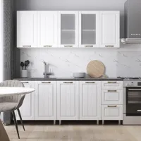 Кухня ML-Mobila Прованс МДФ/ Белое серебро